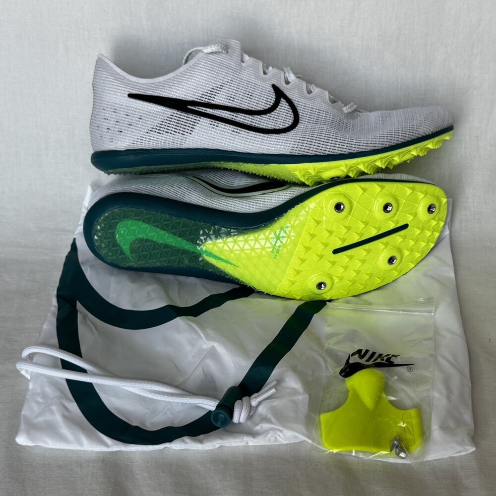 (MENS 9.5) Nike Zoom Mamba 6 Track Spikes White Bright Spruce DR2733-102
